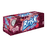 Lipton Brisk raspberry iced tea, 12-pack 12-ounce cans Left Picture